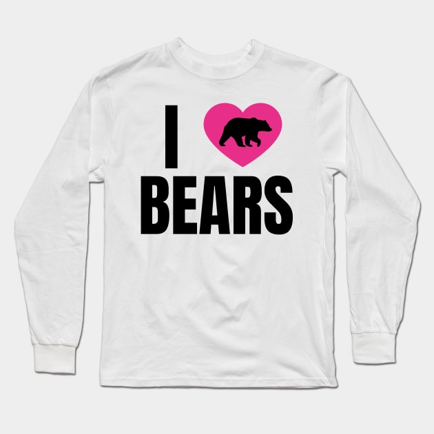 I Love Bears Long Sleeve T-Shirt by QCult